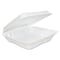 Dart Foam Hinged Lid Containers, 8 x 8 x 2 1/4, White, PK200 80HT1R - alternate 1